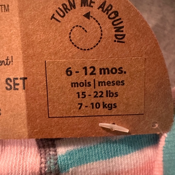 2 for $20 - NWT Baby Girl Unicorn Pant and Sock Set 6-12 M - Picture 3 of 4